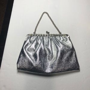 Silver evening bag